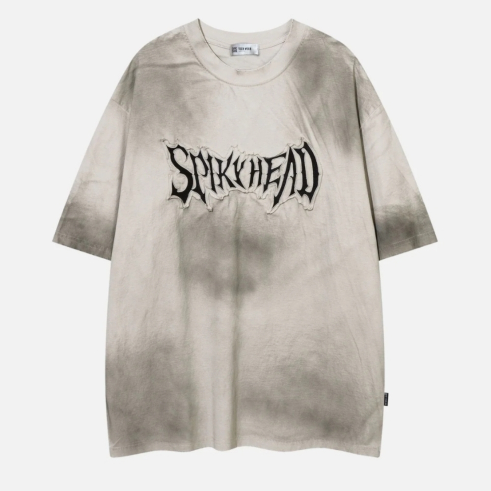 Spikyhead Gray Grunge Tie Dye Distressed Shirt